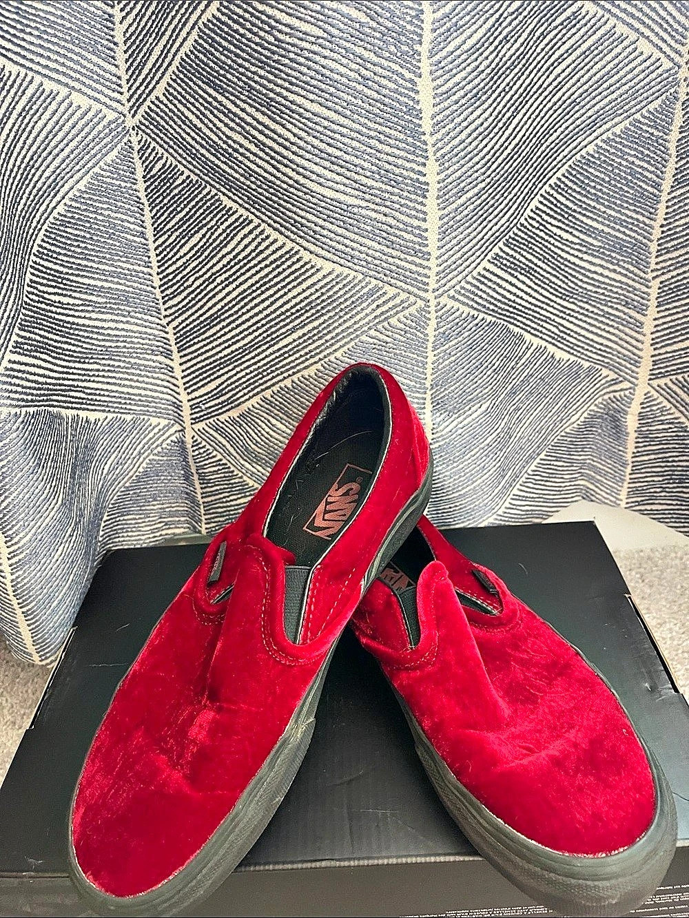 Vans Classic Slip-On Red Velvet Sneakers
